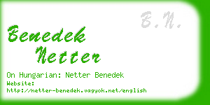 benedek netter business card